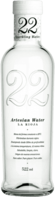 48,95 € Бесплатная доставка | Коробка из 20 единиц Вода 22 Artesian Water 522 Frizzante — Слабо игристое, Mineral Natural — Природная минеральная Испания Средняя бутылка 50 cl