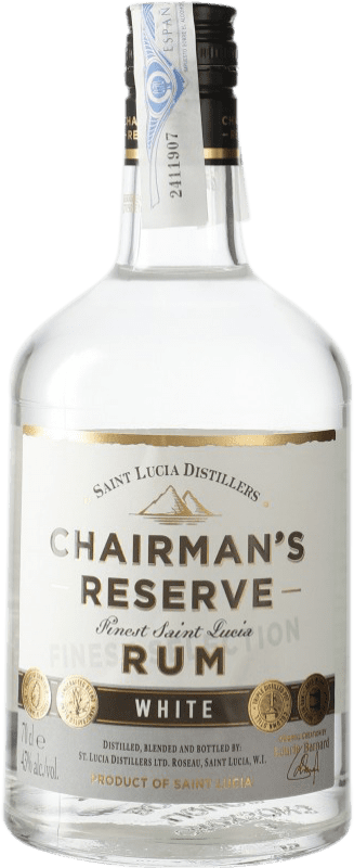 18,95 € Envio grátis | Rum Saint Lucia Distillers Chairman's White Garrafa 70 cl