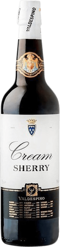10,95 € Envio grátis | Vinho fortificado Valdespino Sherry Cream D.O. Jerez-Xérès-Sherry Espanha Palomino Fino, Pedro Ximénez Garrafa 1 L