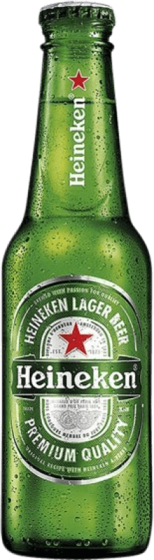 46,95 € 送料無料 | 24個入りボックス ビール Heineken Lager オランダ 1/3ボトル 33 cl