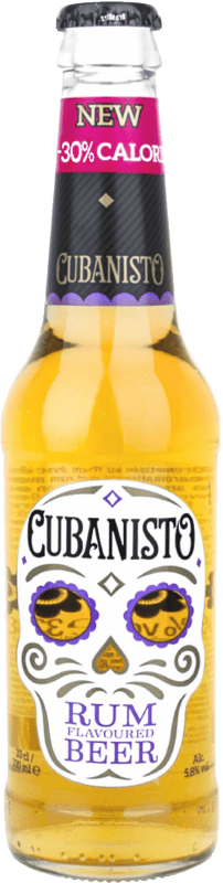 51,95 € Spedizione Gratuita | Scatola da 24 unità Birra Cubanisto Regno Unito Bottiglietta Terzo 33 cl Rum