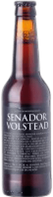 41,95 € Envío gratis | Caja de 24 unidades Cerveza Senador Volstead Roja al Bourbon Botellín Tercio 33 cl