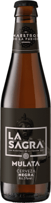 39,95 € Envío gratis | Caja de 24 unidades Cerveza La Sagra Mulata Botellín Tercio 33 cl