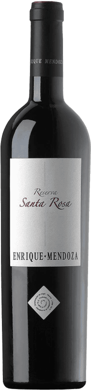 58,95 € Free Shipping | Red wine Enrique Mendoza Santa Rosa Reserva D.O. Alicante Valencian Community Spain Merlot, Syrah, Cabernet Magnum Bottle 1,5 L