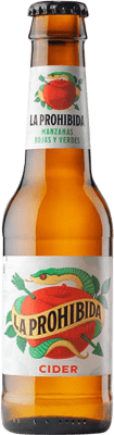 43,95 € Kostenloser Versand | 24 Einheiten Box Cidre La Prohibida Cider Kleine Flasche 25 cl