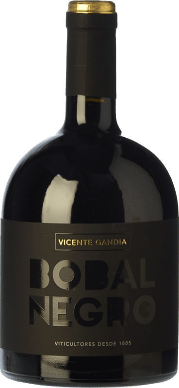 13,95 € Free Shipping | Red wine Vicente Gandía Negro D.O. Utiel-Requena Spain Bobal Bottle 75 cl