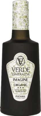 23,95 € Envío gratis | Aceite de Oliva Verde Esmeralda Imagine Organic Ecológico Picual Botella Medium 50 cl