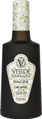 23,95 € Spedizione Gratuita | Olio d'Oliva Verde Esmeralda Imagine Organic Ecológico Picual Bottiglia Medium 50 cl