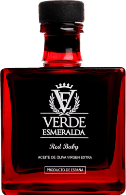 12,95 € Envio grátis | Azeite de Oliva Verde Esmeralda Baby Red Royal Garrafa Miniatura 10 cl