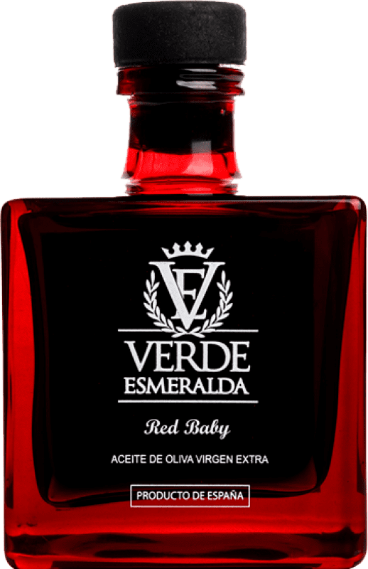 9,95 € Envio grátis | Azeite de Oliva Verde Esmeralda Baby Red Royal Garrafa Miniatura 10 cl