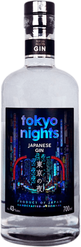 42,95 € Envío gratis | Ginebra Tokyo Nights Japanese Gin Botella 70 cl