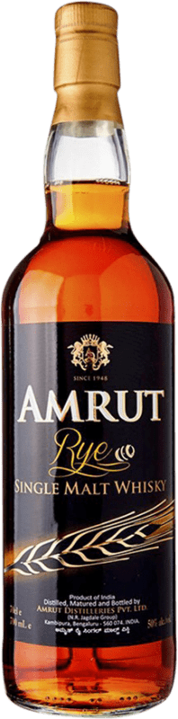 185,95 € 免费送货 | 威士忌单一麦芽威士忌 Amrut Indian Amrut Rye 瓶子 70 cl