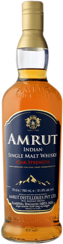 67,95 € 免费送货 | 威士忌单一麦芽威士忌 Amrut Indian Amrut Cask Strenght 瓶子 70 cl