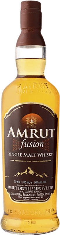 59,95 € Envío gratis | Whisky Single Malt Amrut Indian Amrut Fusion Botella 70 cl