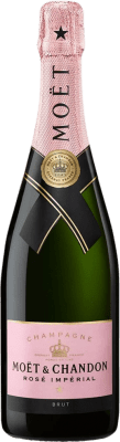 73,95 € Envio grátis | Espumante rosé Moët & Chandon Impérial Rose Festive Brut A.O.C. Champagne Champagne França Pinot Preto, Chardonnay, Pinot Meunier Garrafa 75 cl