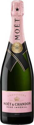 69,95 € Free Shipping | Rosé Sparkling Wine Moët & Chandon Rosé Impérial Brut A.O.C. Champagne Champagne France Pinot Black, Chardonnay, Pinot Meunier Bottle 75 cl