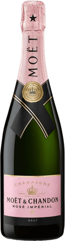 73,95 € Free Shipping | Rosé sparkling Moët & Chandon Impérial Rose Festive Brut A.O.C. Champagne Champagne France Pinot Black, Chardonnay, Pinot Meunier Bottle 75 cl