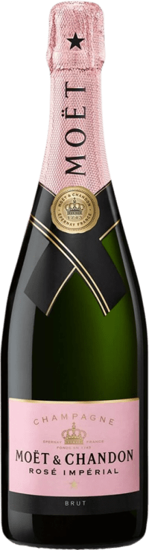 69,95 € Envio grátis | Espumante rosé Moët & Chandon Rosé Impérial Brut A.O.C. Champagne Champagne França Pinot Preto, Chardonnay, Pinot Meunier Garrafa 75 cl