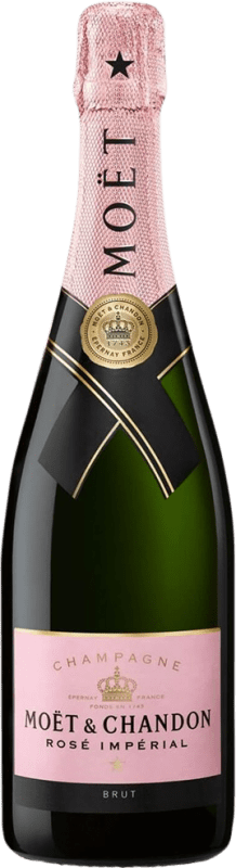69,95 € Envío gratis | Espumoso Rosado Moët & Chandon Impérial Brut Rosé — Rosado A.O.C. Champagne Champagne Francia Pinot Negro, Chardonnay, Pinot Meunier Botella 75 cl