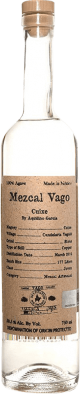 82,95 € 免费送货 | 梅斯卡尔酒 Vago Artesanal Cuixe Ensamble Aquilino García 瓶子 70 cl