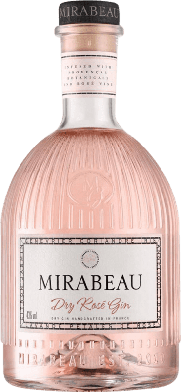 53,95 € 免费送货 | 金酒 Le Mirabeau Rosé Dry Gin Syrah 瓶子 70 cl