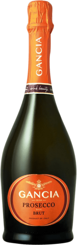 7,95 € Бесплатная доставка | Белое игристое вино Gancia Brut — брют D.O.C. Prosecco Италия Glera — Глера 75 cl
