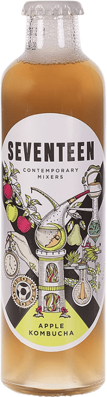 49,95 € 免费送货 | 盒装24个 碳酸饮料 Global Premium Seventeen 西班牙 小瓶装 20 cl Apple — 苹果, Kombucha — 康普茶