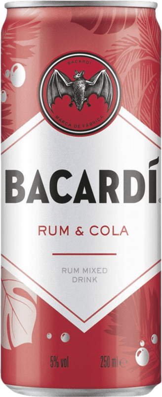 37,95 € Free Shipping | 24 units box Soft Drinks & Mixers Bacardí Cola Bahamas Can 25 cl
