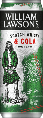 27,95 € Envío gratis | Caja de 24 unidades Mixer William Lawson's Lawson's & Cola Reino Unido Lata 25 cl