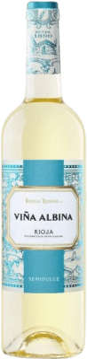 8,95 € 免费送货 | 白酒 Bodegas Riojanas Viña Albina 半干半甜 D.O.Ca. Rioja 拉里奥哈 西班牙 Viura, Malvasía 瓶子 75 cl