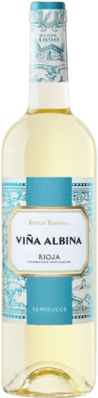 8,95 € 免费送货 | 白酒 Bodegas Riojanas Viña Albina 半干半甜 D.O.Ca. Rioja 拉里奥哈 西班牙 Viura, Malvasía 瓶子 75 cl