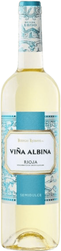 5,95 € Free Shipping | White wine Bodegas Riojanas Viña Albina Semi-Dry Semi-Sweet D.O.Ca. Rioja The Rioja Spain Viura, Malvasía Bottle 75 cl