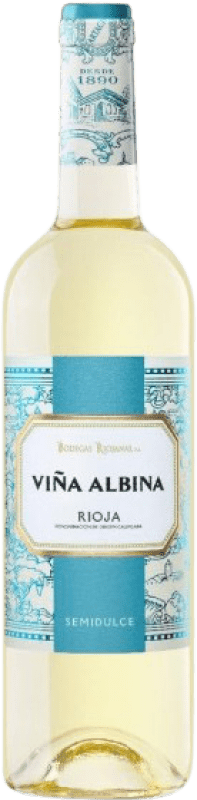 8,95 € Free Shipping | White Wine Bodegas Riojanas Viña Albina Semiseco — Semi Dry D.O.Ca. Rioja The Rioja Spain Viura, Malvasia 75 cl