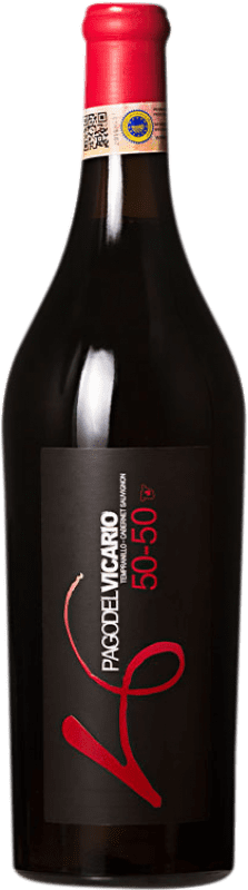 10,95 € Envío gratis | Vino tinto Pago del Vicario 50-50 I.G.P. Vino de la Tierra de Castilla Castilla la Mancha España Tempranillo, Cabernet Sauvignon Botella 75 cl