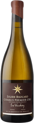 47,95 € Free Shipping | White wine Julien Brocard Les Vaudevey A.O.C. Chablis Premier Cru Burgundy France Chardonnay Bottle 75 cl