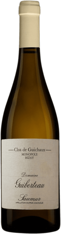 45,95 € Бесплатная доставка | Белое вино Guiberteau Clos de Guichaux A.O.C. Saumur-Champigny Луара Франция Chenin White бутылка 75 cl