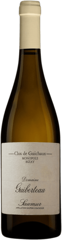 59,95 € Envio grátis | Vinho branco Guiberteau Clos de Guichaux A.O.C. Saumur-Champigny Loire França Chenin Branco Garrafa 75 cl