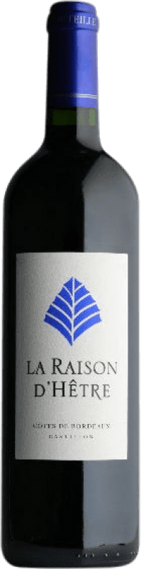 16,95 € 免费送货 | 红葡萄酒 L'Hêtre La Raison A.O.C. Côtes de Castillon 波尔多 法国 Merlot — 梅洛, Cabernet Franc — 品丽珠 Eco — 生态 有机 天然 75 cl