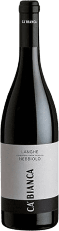 11,95 € Envío gratis | Vino Tinto Tenimenti Ca' Bianca D.O.C. Langhe Piemonte Italia Nebbiolo 75 cl