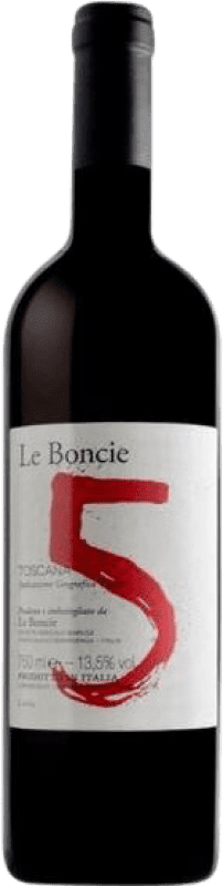 23,95 € Бесплатная доставка | Красное вино Podere Le Boncie 5 I.G.T. Toscana Тоскана Италия Sangiovese, Colorino, Ciliegiolo, Mammolo, Foglia Tonda бутылка 75 cl