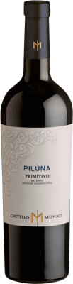 9,95 € Envio grátis | Vinho tinto Castello Monaci Piluna I.G.T. Salento Puglia Itália Primitivo Garrafa 75 cl