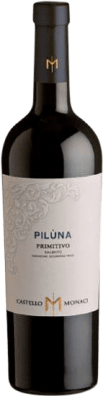 10,95 € Envoi gratuit | Vin rouge Castello Monaci Piluna I.G.T. Salento Pouilles Italie Primitivo Bouteille 75 cl