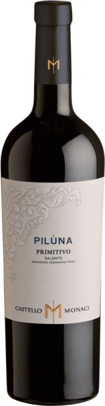 9,95 € Envoi gratuit | Vin rouge Castello Monaci Piluna I.G.T. Salento Pouilles Italie Primitivo Bouteille 75 cl