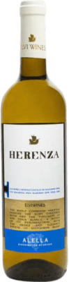 10,95 € Бесплатная доставка | Белое вино Elvi Herenza Blanco Kosher D.O. Alella Каталония Испания Sauvignon White, Pansa Blanca бутылка 75 cl