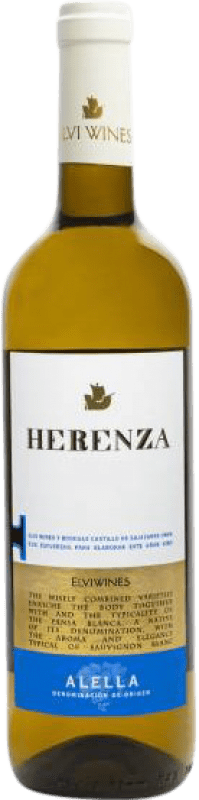 11,95 € Free Shipping | White Wine Elvi Herenza D.O. Alella Catalonia Spain Sauvignon, Pansa Bottle 75 cl Kosher