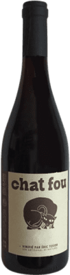 16,95 € Free Shipping | Red wine Eric Texier Chat Fou A.O.C. Côtes du Rhône Rhône France Grenache Tintorera, Clairette Blanche Bottle 75 cl