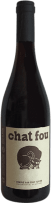17,95 € Spedizione Gratuita | Vino rosso Eric Texier Chat Fou A.O.C. Côtes du Rhône Rhône Francia Grenache Tintorera, Clairette Blanche Bottiglia 75 cl