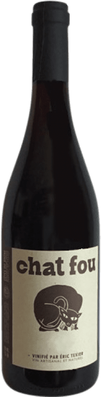 16,95 € Бесплатная доставка | Красное вино Eric Texier Chat Fou A.O.C. Côtes du Rhône Рона Франция Grenache Tintorera, Clairette Blanche бутылка 75 cl