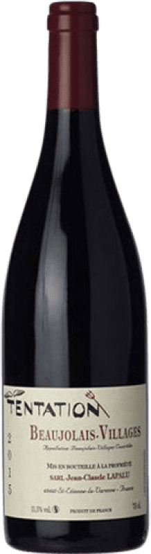 18,95 € Spedizione Gratuita | Vino rosso Jean-Claude Lapalu La Tentation A.O.C. Beaujolais-Villages Beaujolais Francia Gamay Bottiglia 75 cl