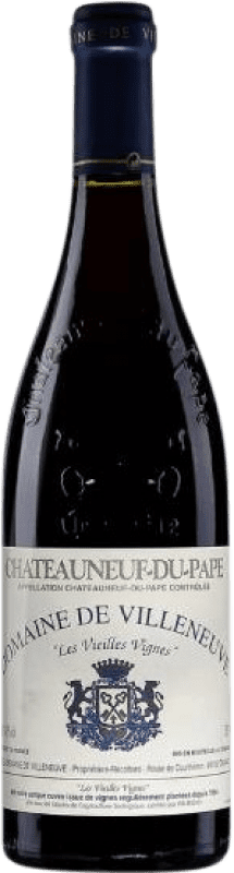 47,95 € Envio grátis | Vinho Tinto Domaine de Villeneuve VV Vieilles Vignes — Vinhas Velhas A.O.C. Châteauneuf-du-Pape Rhône França Syrah, Garnacha — Grenache, Mourvèdre, Cinsault, Clairette Eco — Biológico 75 cl